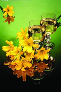 美酒与鲜花图片 美酒与鲜花图片