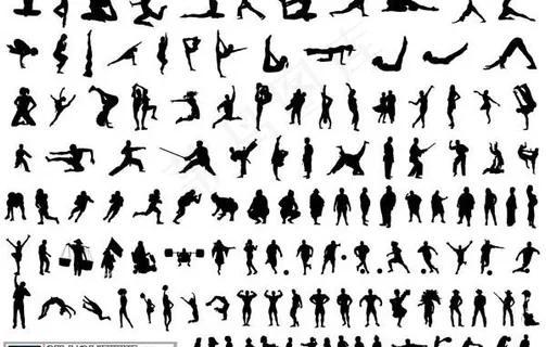 各种运动人物剪影矢量素材 各种运动人物剪影矢量素材