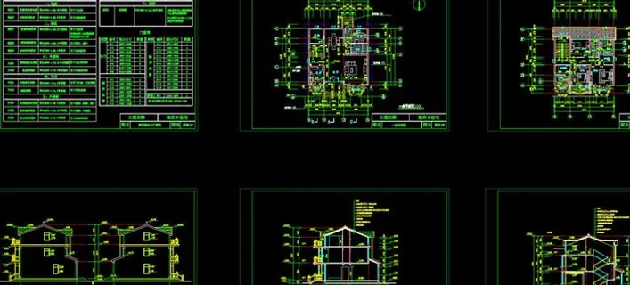 豪华欧式别墅施工图图片