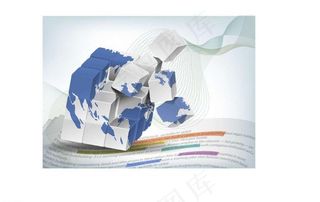 魔方地球背景图片