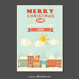 CMYK的老式圣诞节和新年卡