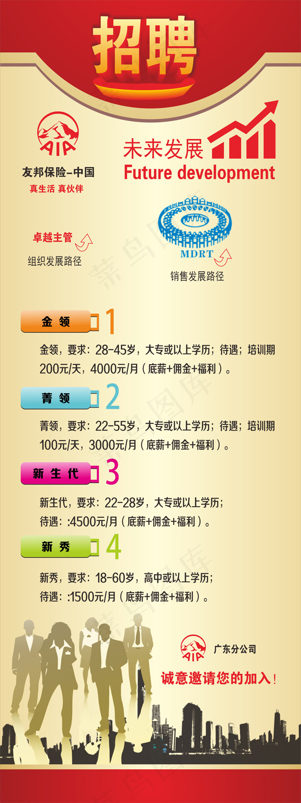 友邦保险招聘cdr矢量模版下载