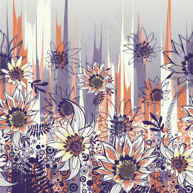 花卉矢量图图片