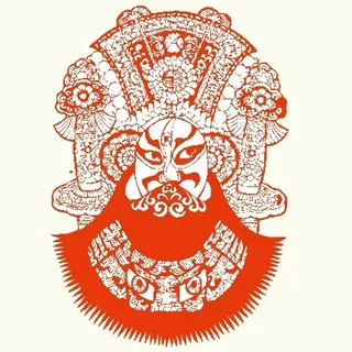 京剧人物剪纸 矢量CDR_84