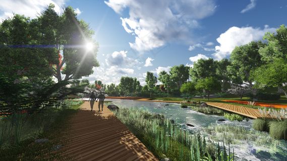 亲水平台效果图图片