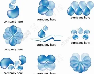 蓝色水珠水滴logo图片