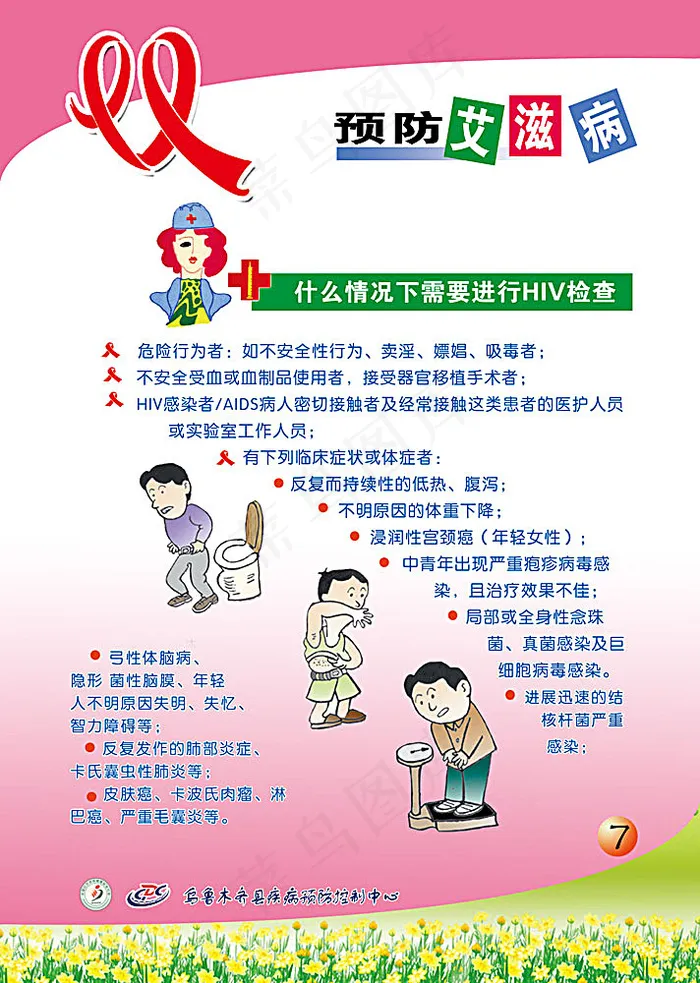 预防艾滋病展板psd模版下载