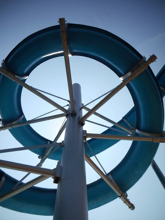 水上乐园滑梯摄影