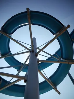 水上乐园滑梯摄影