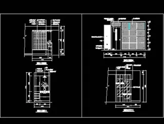玄关，隔断装饰cad施工图15