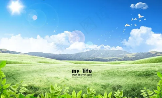 春天风景背景图片