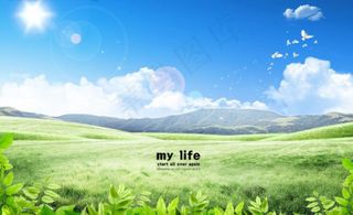 春天风景背景图片