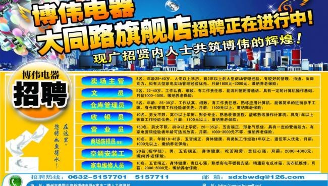 电器招聘图片psd模版下载