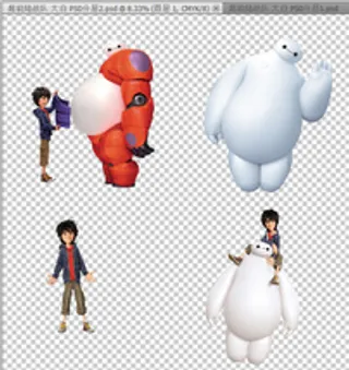 超能陆战队 大白 PSD分层图片