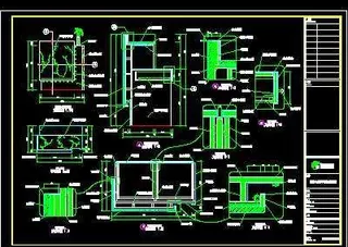 豪华酒家装修施工图纸、cad详图素...