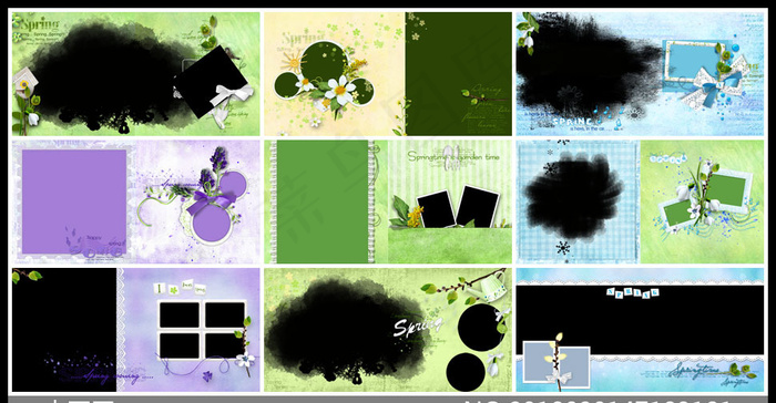 {春天时光}宽幅儿童模板