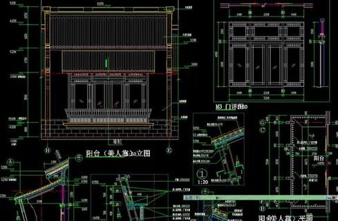 中式酒店 阳台 美人靠