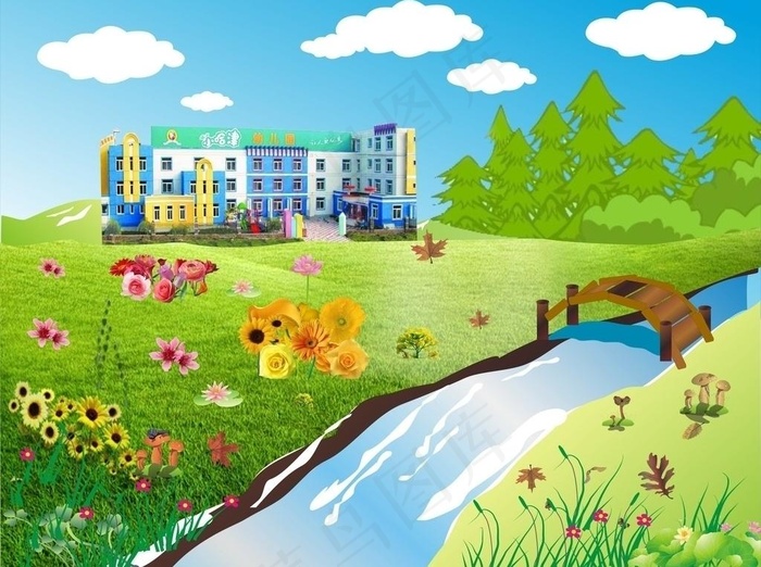 幼儿园图片cdr矢量模版下载