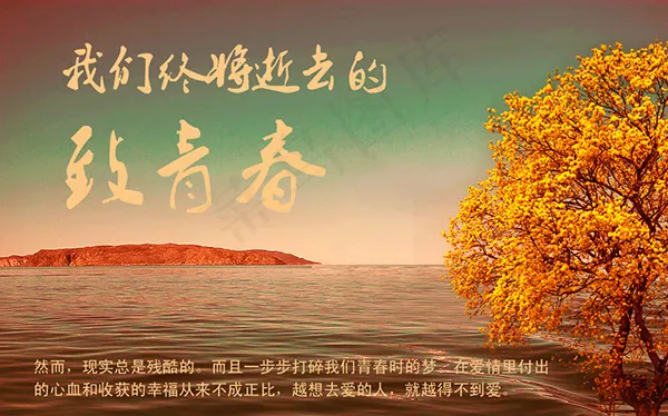 致青春海报psd模版下载