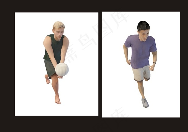 运动的男人3d模型