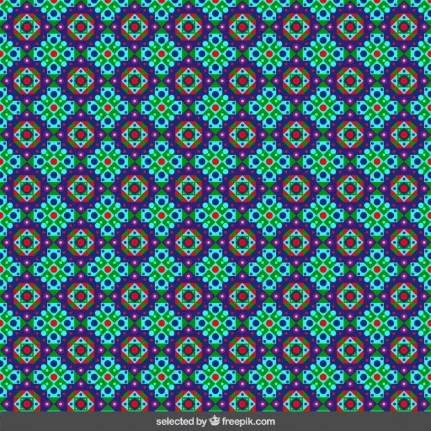 彩色花伊斯兰马赛克