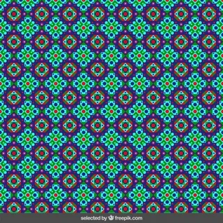 彩色花伊斯兰马赛克