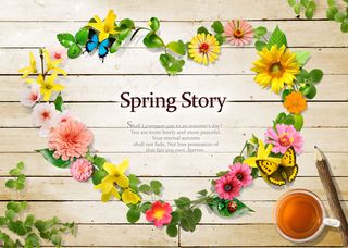 心形花纹相框边框PSD分层模