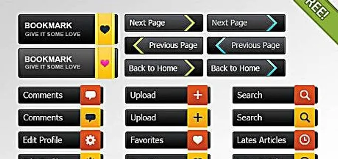 按钮集合psd素材