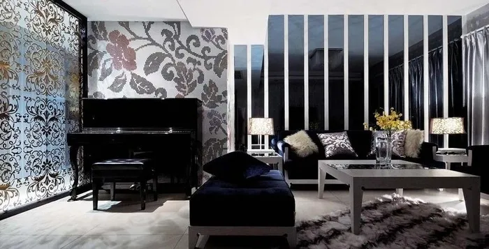 古典样板房 客厅 钢琴图片