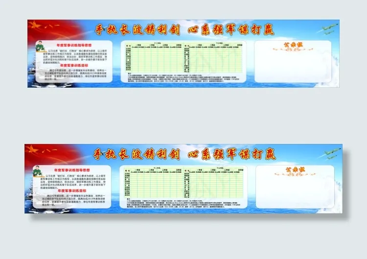 中国海军展板(4970X1090)cdr矢量模版下载