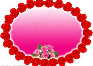 玫瑰椭圆图片