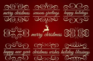 文字花边矢量图素材