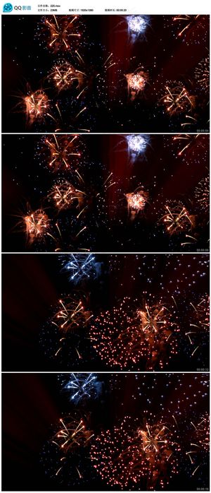 高清夜空烟花视频