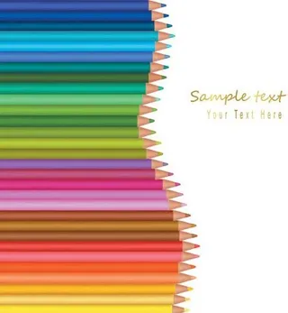 彩色铅笔矢量素材图片