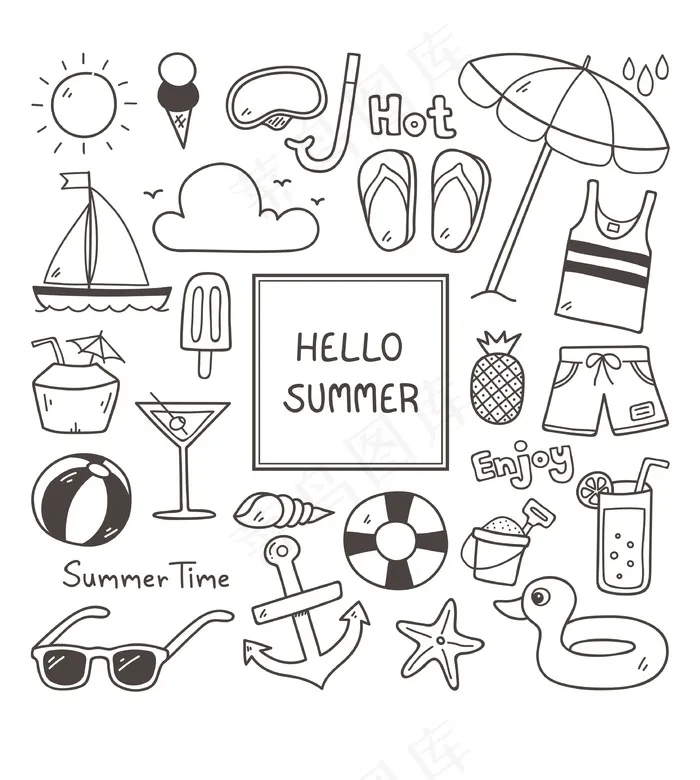 生活元素素材衣服鞋子甜品