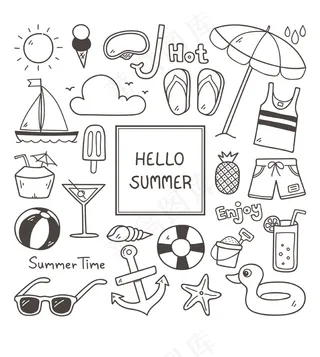 生活元素素材衣服鞋子甜品