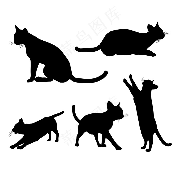 可爱卡通矢量猫