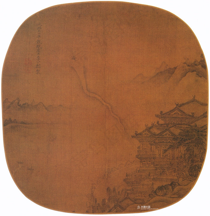 宋 李公麟(传) 黄鹤楼图页