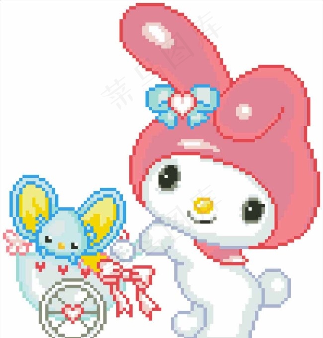 十字绣卡通兔子