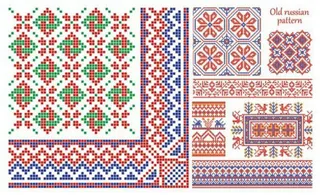 像素边框风格花纹矢量