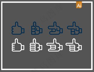 大拇指手势矢量素材