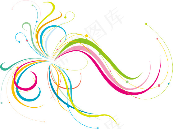 矢量动感线条彩色潮流背景