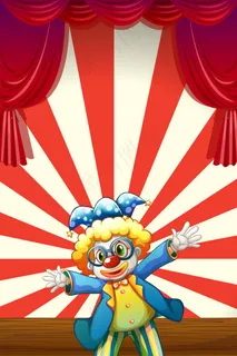 愚人节小丑简约可爱海报背景素材