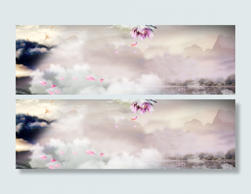 云朵仙气花瓣背景