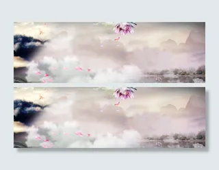 云朵仙气花瓣背景