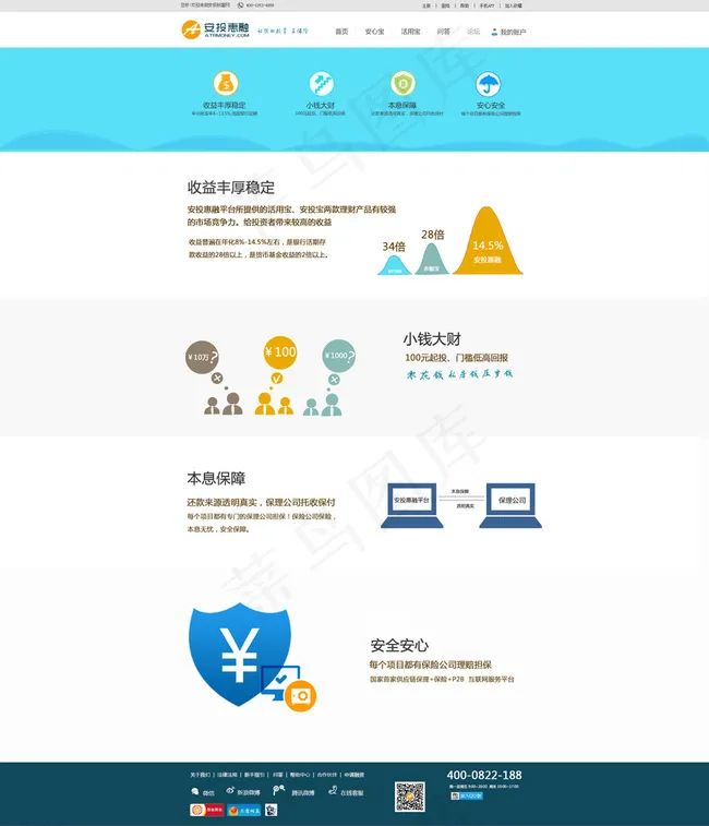 投资理财图片psd模版下载