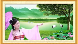 风景山水壁画图片