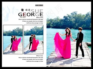 醉爱婚纱照设计相册模板模板psd2...