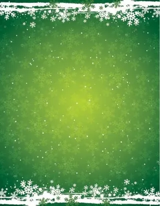 绿色的雪花背景矢量