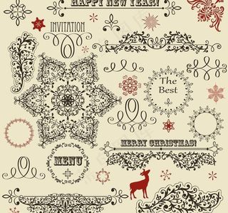 欧式花纹 雪花 星星图片